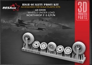 RESARM 48-03109 NORTHROP F-5 EFN - Wheels under load (3D resin printing) 1/48
