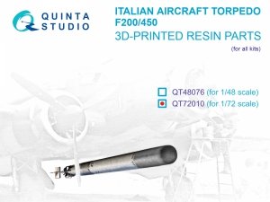 Quinta Studio QT72010 Italian WWII aircraft torpedo F200-450 (all kits) 1/72