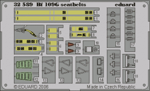 Eduard 32589 Bf 109G seatbelts HASEGAWA 1/32