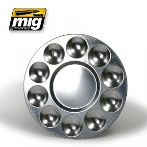 AMMO of Mig Jimenez 8009 ALUMINIUM PALLET (10 WELLS)