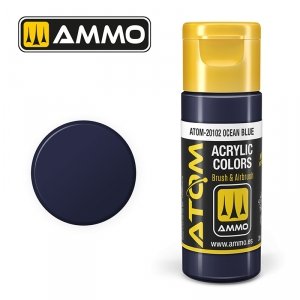 AMMO of Mig Jimenez 20102 ATOM COLOR Ocean Blue 20ml