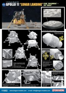 Dragon 11002 Apollo 11 Lunar Landing - CSM Columbia + LM Eagle 1/72