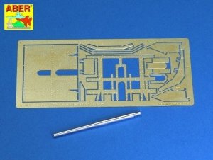 Aber 72L-47 Lufa 90mm do włoskiego działa 90/53 z osłoną / Italian 90mm barrel for 90/53 Gun and additional fully detailed shield 1/72