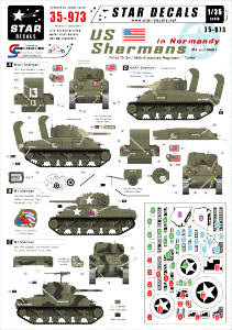 Star Decals 35-973 US Shermans in Normandy 1/35