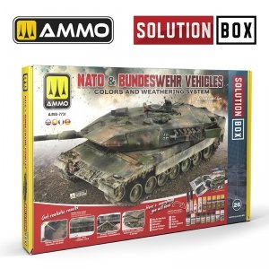 AMMO of Mig Jimenez 7731 SOLUTION BOX 26 – NATO & BUNDESWEHR Vehicles - Colors and Weathering System