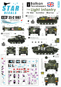 Star Decals 35-C1067 The Light Infantry. IFOR Bosnia. FV432, Scimitar and Warrior ISV 1/35