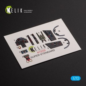 KELIK K72131 Super Etendard - interior 3D decals for Academy kit 1/72