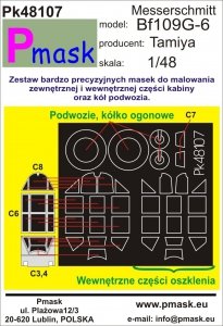 P-Mask PK48107 Messerschmitt Bf109G-6 Tamiya (1:48)