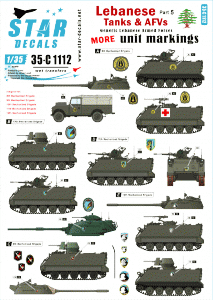 Star Decals 35-C1112 Lebanese Tanks & AFVs 5  1/35