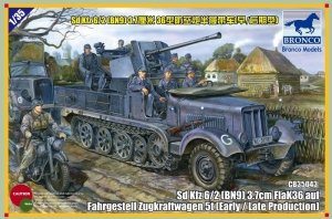 Bronco CB35043 Sd.kfz 6/2 5t 3.7cm Flak36 half-track (BN9) Early/Late Prod.