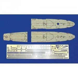 Aoshima 05027 I.J.N. KATORI CLASS WOODEN DECK SHEET & PHOTO ETCHED PARTS SET 1/700