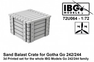 IBG 72U064 Sand Balast Crate for Gotha Go 242/244 3d Printed set for the whole IBG Models Go 242/244 family 1/72