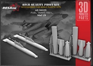 RESARM 48-06029 MIG-29 1150 L fuel tanks (3D resin printing) 1/48
