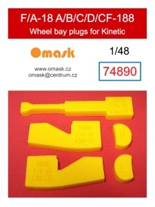Omask 74890 F/A-18 A/B/C/D/CF-188 wheelbay plugs (for Kinetic) 1/48