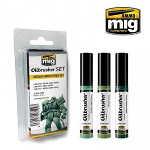 AMMO of Mig Jimenez 7509 MECHAS GREEN TONES SET