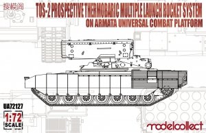 Modelcollect UA72127 TOS-2 Prospective Thermobaric MuLtlplelaunch Rocket System on Armata Universal Combat Platform (1:72)