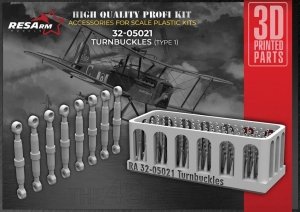 RESARM 48-05021 Turnbuckles TYPE 1 (3D resin printing) 1/48