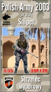 Toro 35F135 Irak 2003 - Strzelec Wyborowy - Figurka z kalkomanią 1/35