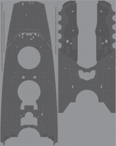 Pontos 35030WD1 IJN Yamato Wooden Deck set 1945 Coal Black (1:350)