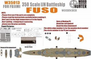 Wood Hunter W35013 Wood Deck IJN FUSO for Fujimi 1/350