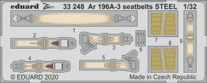 Eduard 33248 Ar 196A-3 seatbelts STEEL for REVELL 1/32