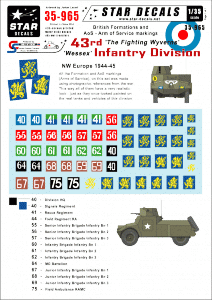 Star Decals 35-965 British 43rd Infantry Division 1/35