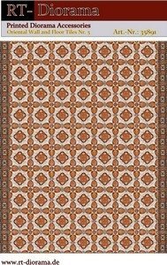 RT-Diorama 35891 Printed Accessories: Oriental Wall and Floor Tiles Nr.5 1/35