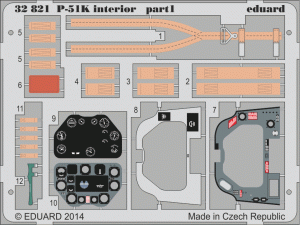 Eduard 32821 P-51K interior S. A. DRAGON 1/32