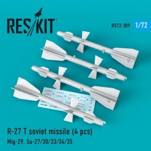 RESKIT RS72-0309 R-27 T soviet missile (4 pcs) 1/72