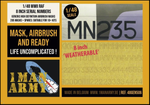 1 Man Army 48GEN506 RAF 8 Inch Serial Numbers 1/48