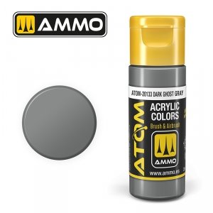 AMMO of Mig Jimenez 20133 ATOM COLOR Dark Ghost Gray 20ml