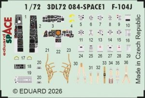 Eduard 3DL72084 Lockheed F-104 J Starfighter - Space Set (for Fine Molds Kits) 1/72