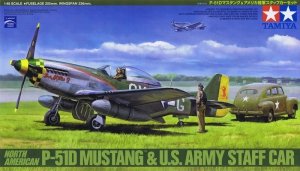 Tamiya 89732 N.A. P51-D Mustang and Staff Car (1:48)