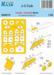 Special Hobby M48015 J-3 Cub Inside/Outside Mask (For Special Hobby Kit) 1/48