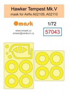 Omask 57043 Hawker Tempest Mk.V mask (for Airfix) 1/72