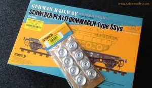 Sabre Model 35A02-MW German Railway Schwerer Plattformwagen Type SSys - Metal Wheels 1/35