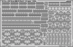 Eduard 53154 USS Texas BB-35 pt 1 - AA guns TRUMPETER 1/350
