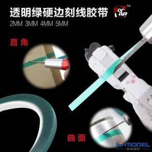 Border Model BD0037-4 Transparent green engraved hard-edged tape 4 mm