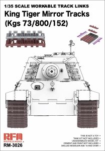 Rye Field Model 3026 King Tiger Mirror Tracks 1/35