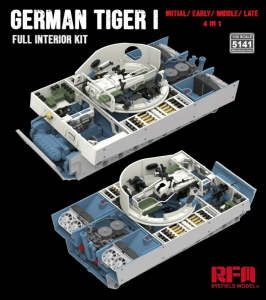 Rye Field Model 5141 Tiger I Full interior kit: Initial/ Early/ Mid/ Late 1/35 