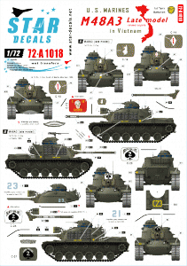 Star Decals 72-A1018 M48A3 Late model 1/72