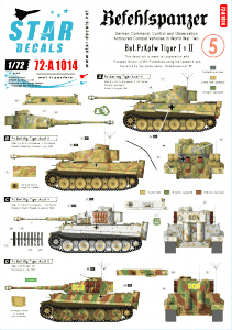 Star Decals 72-A1014 Befehlspanzer # 5. German Command 1/72