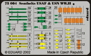 Eduard 73004 Seatbelts USAF & USN WWII 1/72