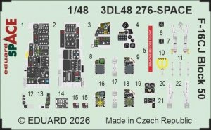 Eduard 3DL48276 F-16CJ Block 50 SPACE TAMIYA 1/48