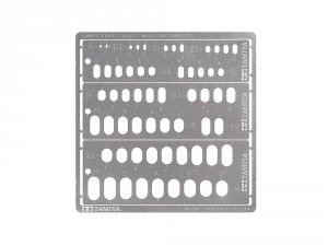 Tamiya 74154 Modeling Template (Rounded Rectangles, 1-6mm)