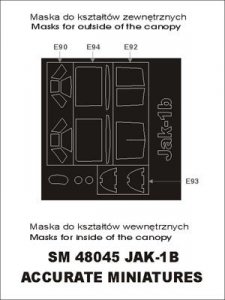 Montex SM48045 Jak-1 B ACCURATE MINIATURES