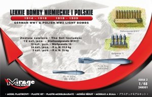 Mirage 248001 Lekkie Bomby Niemieckie i Polskie 1914-1918/1918-1939 1:48