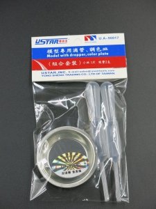 U-Star UA-90017 Model whit droper, color plate (zestaw kuweta-3szt, pipeta 2szt)