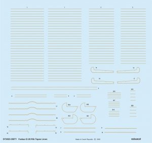 Eduard D72023 Fokker D.VII rib tapes linen EDUARD 1/72