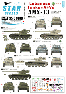 Star Decals 35-C1009 Lebanese Tanks & AFVs 2 1/35